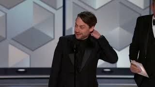 Kieran Culkin Wins Best Television Male Actor – Drama Series I 81st Annual Golden Globes [upl. by Enortna]