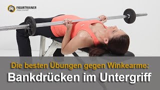 Die besten Übungen gegen Winkearme Bankdrücken im Untergriff [upl. by Wennerholn]