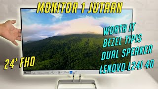 Unboxing Monitor 100hz Lenovo L24i40 Cakep banget [upl. by Meelak750]