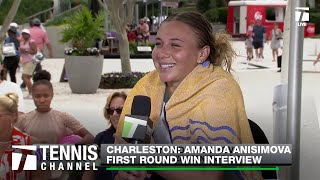 Amanda Anisimova Healthy amp Happy to Compete Again  Charleston First Round [upl. by Reidid]