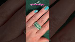 How to make a beaded ring in 46 seconds beading jewelry handmade [upl. by Iila]