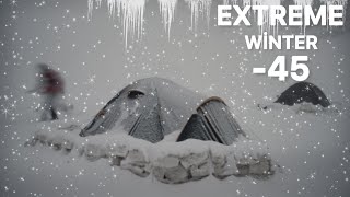 39C EXTREME COLD WINTER CAMPING  Deep Snow Winter Camping In Crua Insulated Tent [upl. by Ahsiekyt]