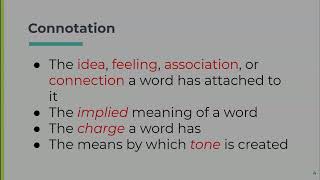 Diction DenotationConnotationMoodTone [upl. by Uht]