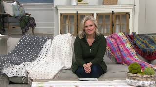 Foxford Woollen Mills Lambswool Polka Dot Throw on QVC [upl. by Earahc]