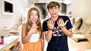 GIVING BOYFRIEND ACRYLIC NAILS PRANK bad idea💅 😡 Claire Rocksmith [upl. by Ettenahc]