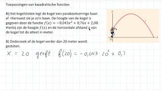 Kwadratische functies  Toepassingen van kwadratische functies 3 HAVO amp 3 VWO [upl. by Anitsyrhc]