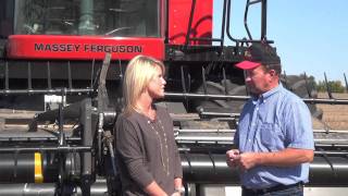 Massey Ferguson Across America9895Combining Soybeans in Illinois [upl. by Ttenneb]