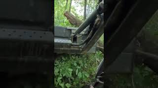 Skid loader working in the woods New Holland l170 [upl. by Ayotna]