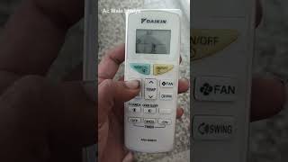 Daikin ac remote control [upl. by Anasxor]