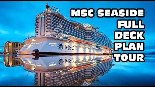 Msc Seaside cruise ship deck plan tour [upl. by Philemol456]