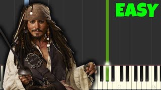 Pirates Of The Caribbean Easy Piano Tutorial SynthesiaSheet Music [upl. by Eatnahc]