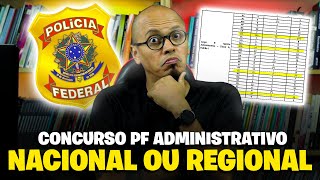 NOVO CONCURSO PF ADMINISTRATIVO 2024 SERÁ NACIONAL OU REGIONAL [upl. by Eillac]