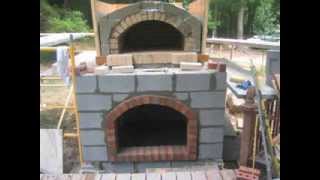 Wood Fired Brick Pizza Oven Construction [upl. by Ilzel]