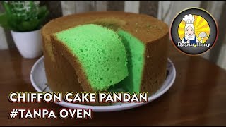 Chiffon Cake Pandan Tanpa Oven  Sifon dengan resep lebih simple [upl. by Haliehs464]