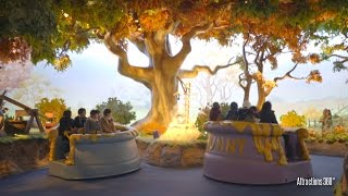 4K Poohs Trackless Hunny Hunt Ride  Amazing Trackless Ride  Tokyo Disneyland 2016 [upl. by Irodim162]