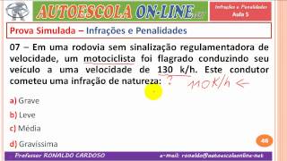 11 INFRAÇÕES E PENALIDADES  Resolução de Questões em Prova Simulada [upl. by Olotrab]