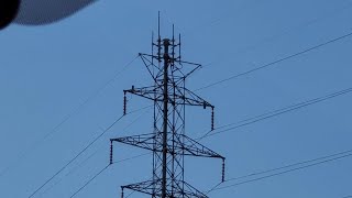 A pylon tower with an unused cell antenna rack [upl. by Taber]