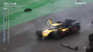 Renger van der Zande horrific crash  Eau Rouge  2023 WEC 6 Hours of Spa [upl. by Adallard]