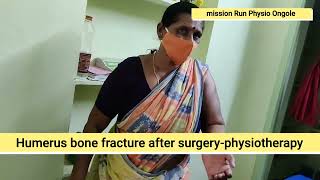 Humerus Bone fracture after surgery  Physiotherapy ROM EXERCISES [upl. by Alrahs953]