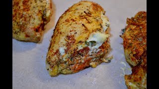 Chicken breast stuffed with spinach and cream cheese [upl. by Coke]