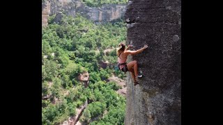 Climbing in Siurana  LEscamarlà 7c [upl. by Atilrak777]