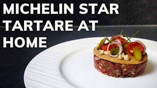 How to make BEEF STEAK TARTARE at home Fine Dining Recipe [upl. by Enavi]