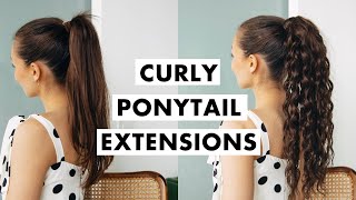 How to Curly Ponytail Extensions [upl. by Ennaitsirk]