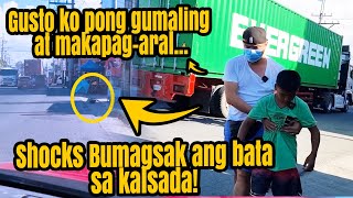 Oh No Bumagsak Ung Bata Sa Kalsada  Buti Hindi Sa HighWay Sinumpong [upl. by Gignac]