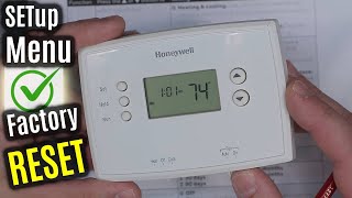 Honeywell RTH2510 Thermostat  Factory RESET amp SETUP Menu Options  RTH Series UPDATED [upl. by Weiner]