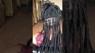 How I do my relocking rihanna locsextensions hairstyle naturalhair locs dreadlocks [upl. by Kehoe]