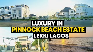 LAGOS NIGERIA  PINNOCK BEACH ESTATE OSAPA LEKKI  BEAUTIFUL ESTATE TOUR [upl. by Aicilav171]