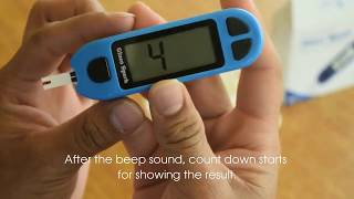 How to use glucometer to check blood sugar  Sugar test machine  Sensa Core [upl. by Emia]