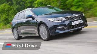 2016 Kia Optima SW 17 CRDi first drive review [upl. by Yehc]