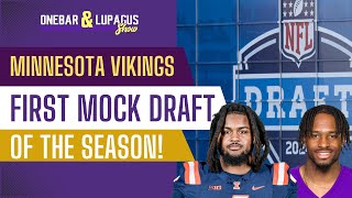 FIRST Vikings 2024 NFL Mock Draft Round 1 [upl. by Anibur]