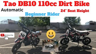 TaoTao DB10 110cc Dirt Bike Review In Red [upl. by Anniken]