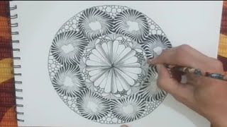 🌺🌼 ZENDALA  5 Exploreing Zentangle and Mandala [upl. by Haraz590]