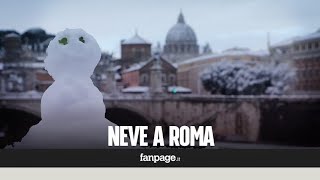 Burian imbianca la Capitale le spettacolari immagini del centro di Roma innevato [upl. by Huldah]