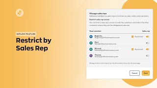 inFlow Feature Restrict by Sales Rep [upl. by Estis]