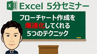 【図解】Excel（エクセル）のフローチャート作成を爆速化してくれる5つのテクニック [upl. by Sailesh]