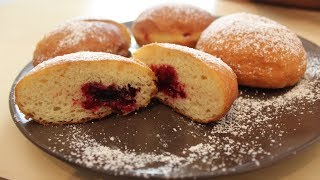 Berliner Krapfen berliner Pfannkuchen  Rezept  Sallys Welt [upl. by Ayekram]