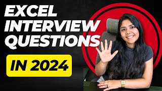 5 Excel Interview Questions You Must Know in 2024  Excel for Job Interviews  CA Isha Jaiswal [upl. by Auqinu]