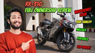 Apache RR 310 Full Ownership Review After 3000KM  Top Speed Mileage Vibration Issue Features 🤔 [upl. by Yemorej]