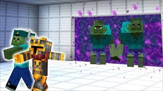 DANGEROUS ZOMBIES APPEAR FROM AN UNKNOWN PORTAL  KEEP THE HOUSE SAFE  Minecraft Mods [upl. by Wagner]