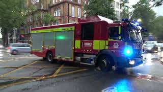 Euston Fire Rescue Unit Responding London Fire Brigade [upl. by Herrick820]