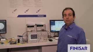 Finisar QSFP28 Family Transceiver Demonstration at OFC 2015 [upl. by Nojram]