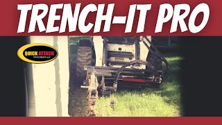 Quick Attach TrenchIt Pro Trencher for skid steers in action [upl. by Ijok414]