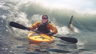 Female Kayaker Messes With The WRONG Shark [upl. by Ztnarf594]