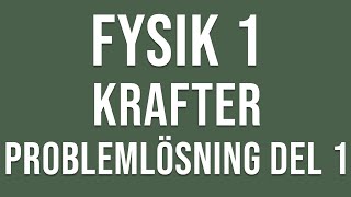 Fysik 1  Krafter  Problemlösning del 1 [upl. by Aneladgam930]