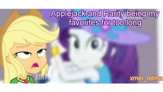 Applejack and Rarity being my favorites for too long MLP Equestria Girls [upl. by Hescock]