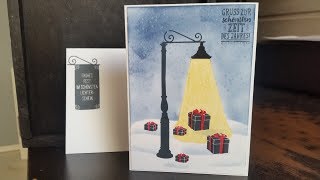 Karte im Lichterschein card with christmas lamppost mit Stampin´Up [upl. by Chu167]